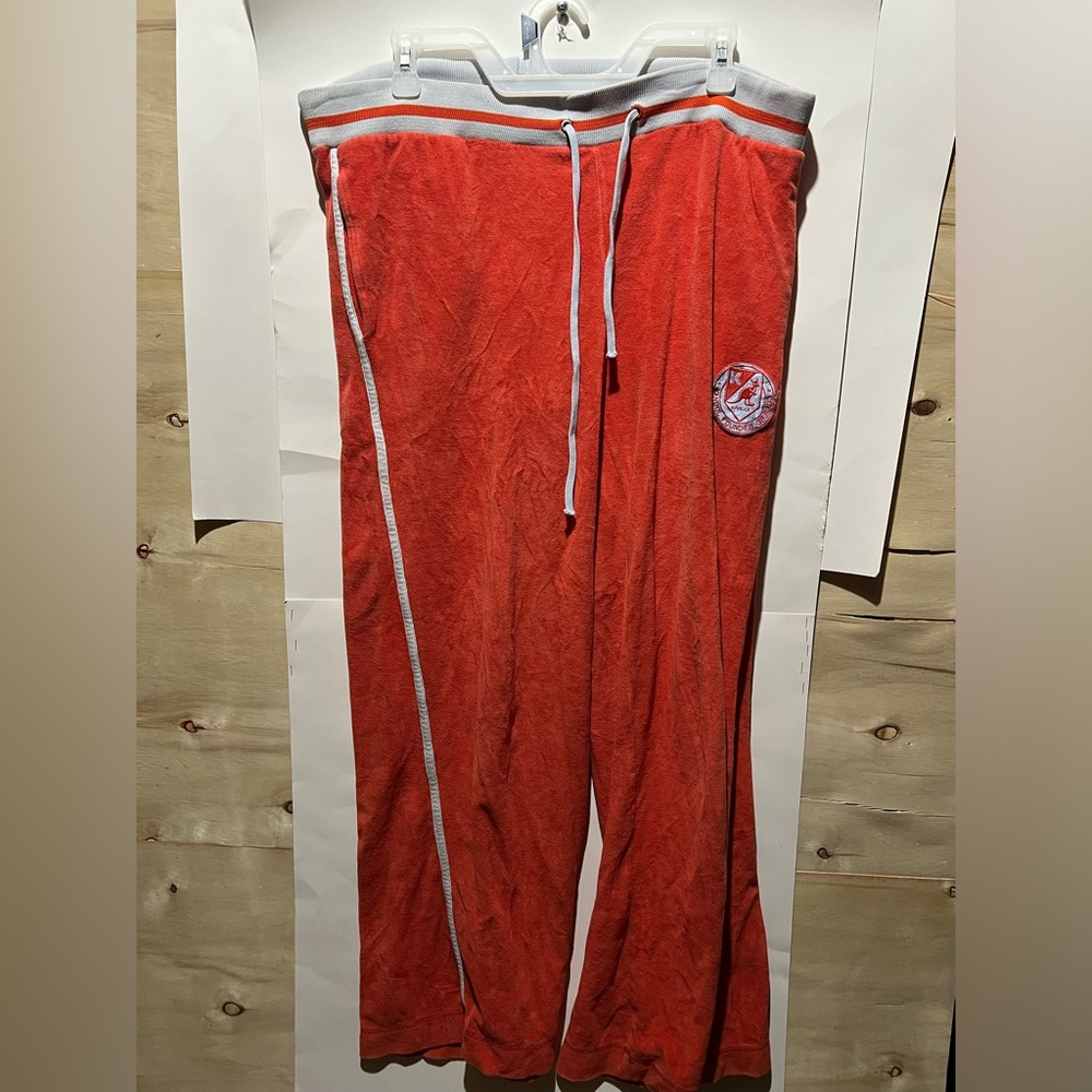 Kangol soft hot orange velour pants